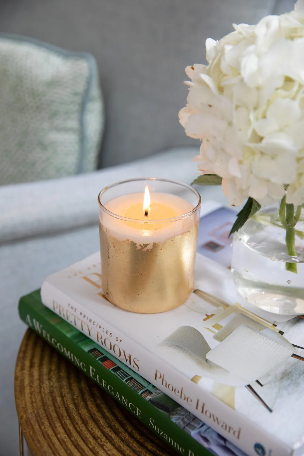 White Birch 1-Wick Gold Leaf Candle