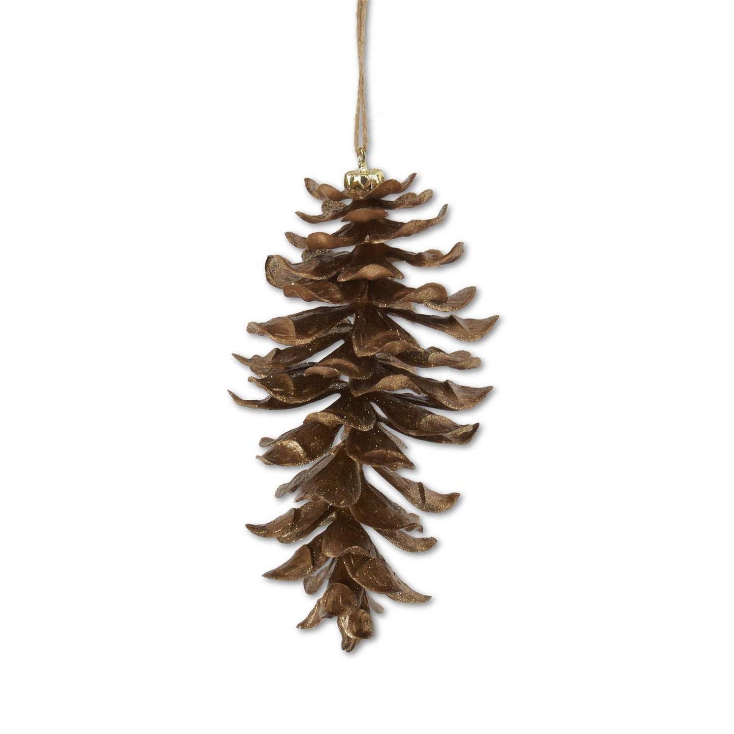 Gold Glittered Pinecone Ornament