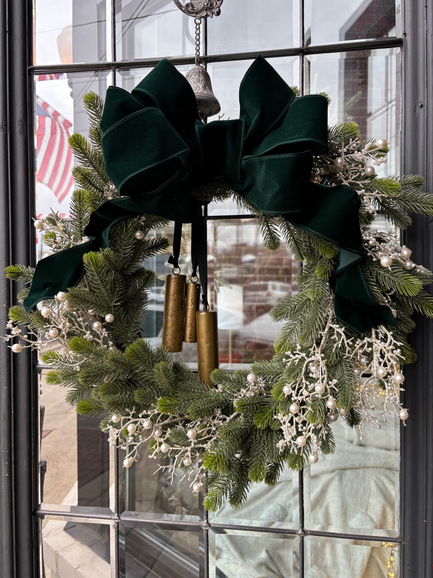 Green Velvet Wreath 22 Inch