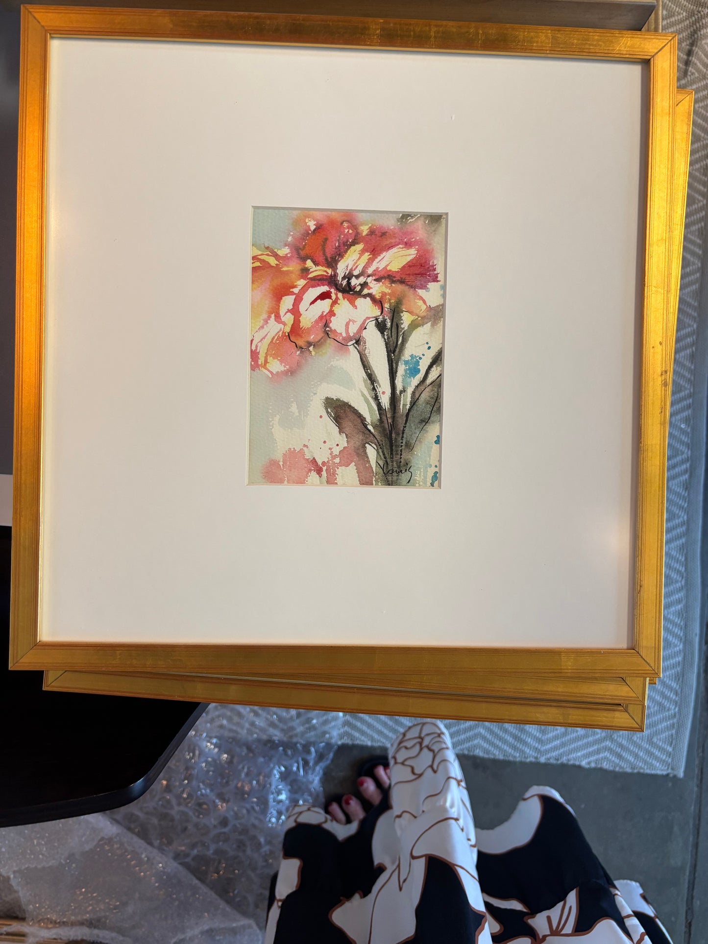 Watercolor Florals 16 x 16