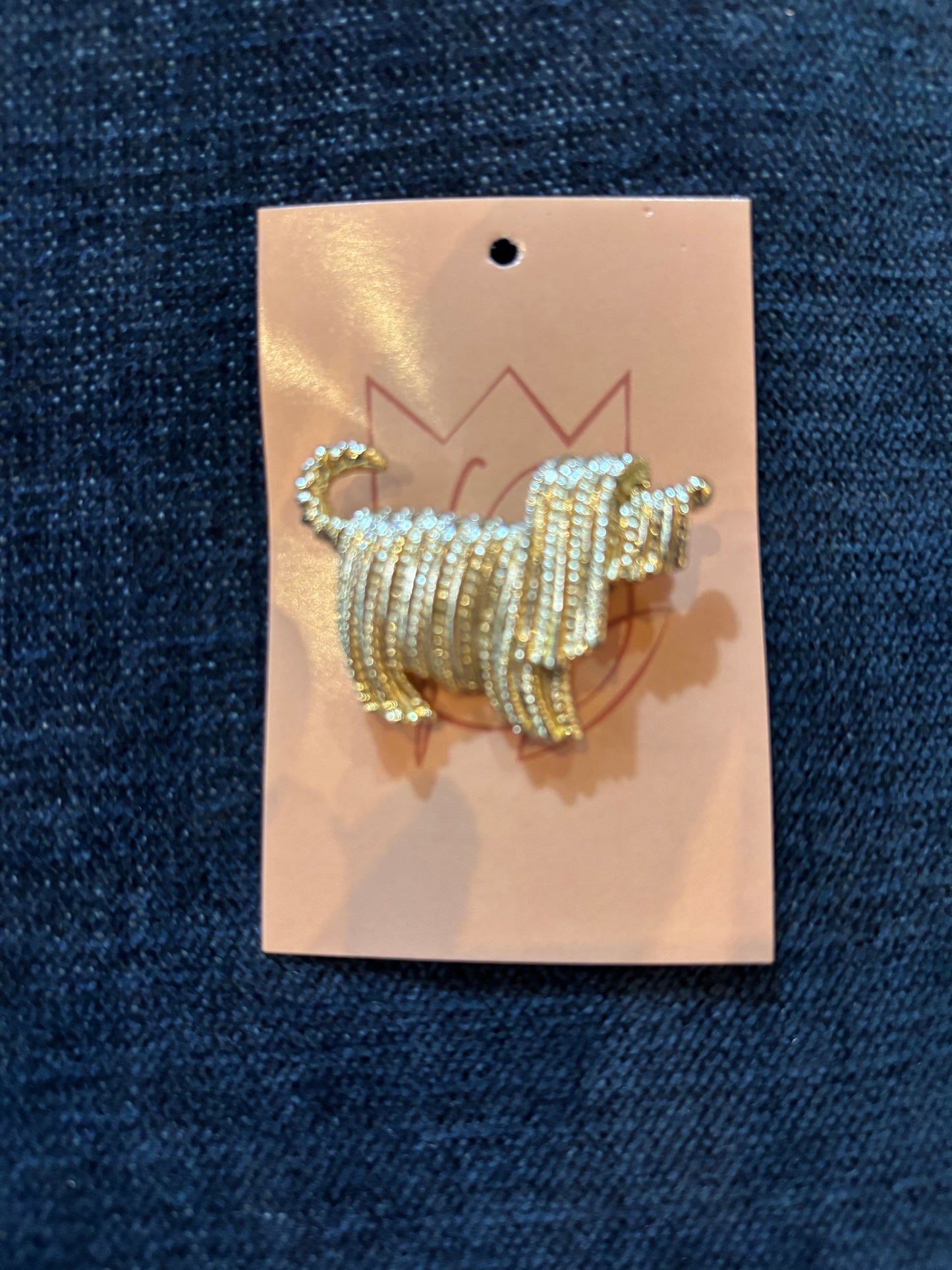 Sarah Coventry Shaggy Dog Brooch 1970s