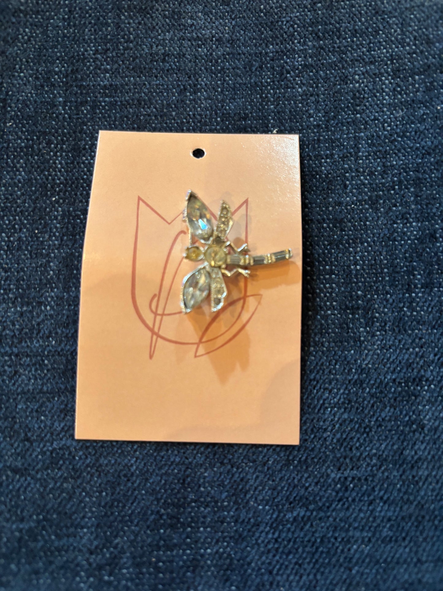 Vintage Dragon Fly Brooch 50s