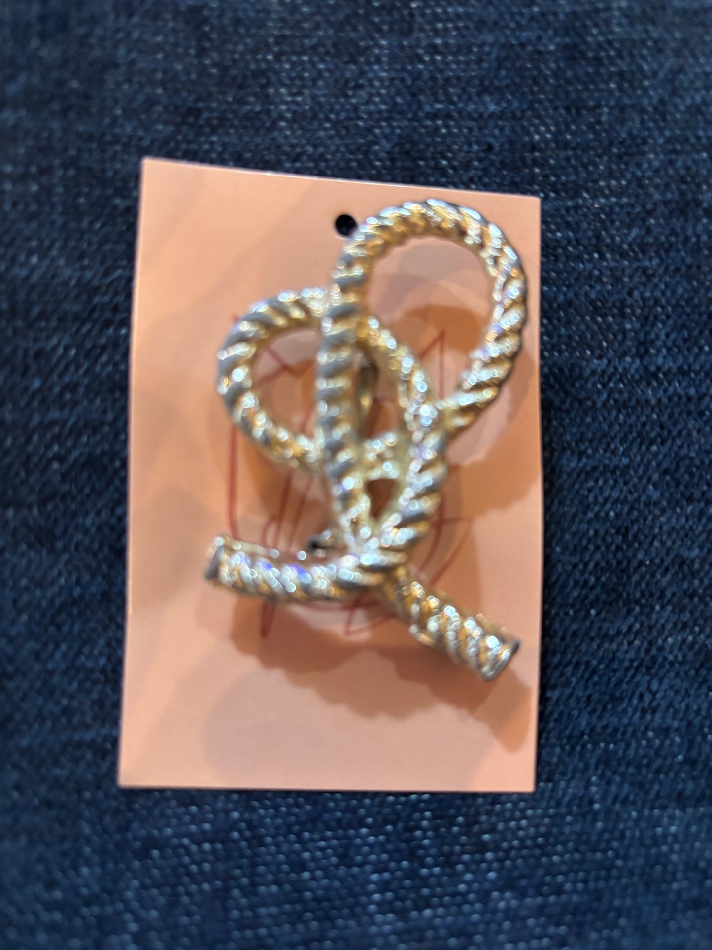 Braided Rope Brooch 1980s