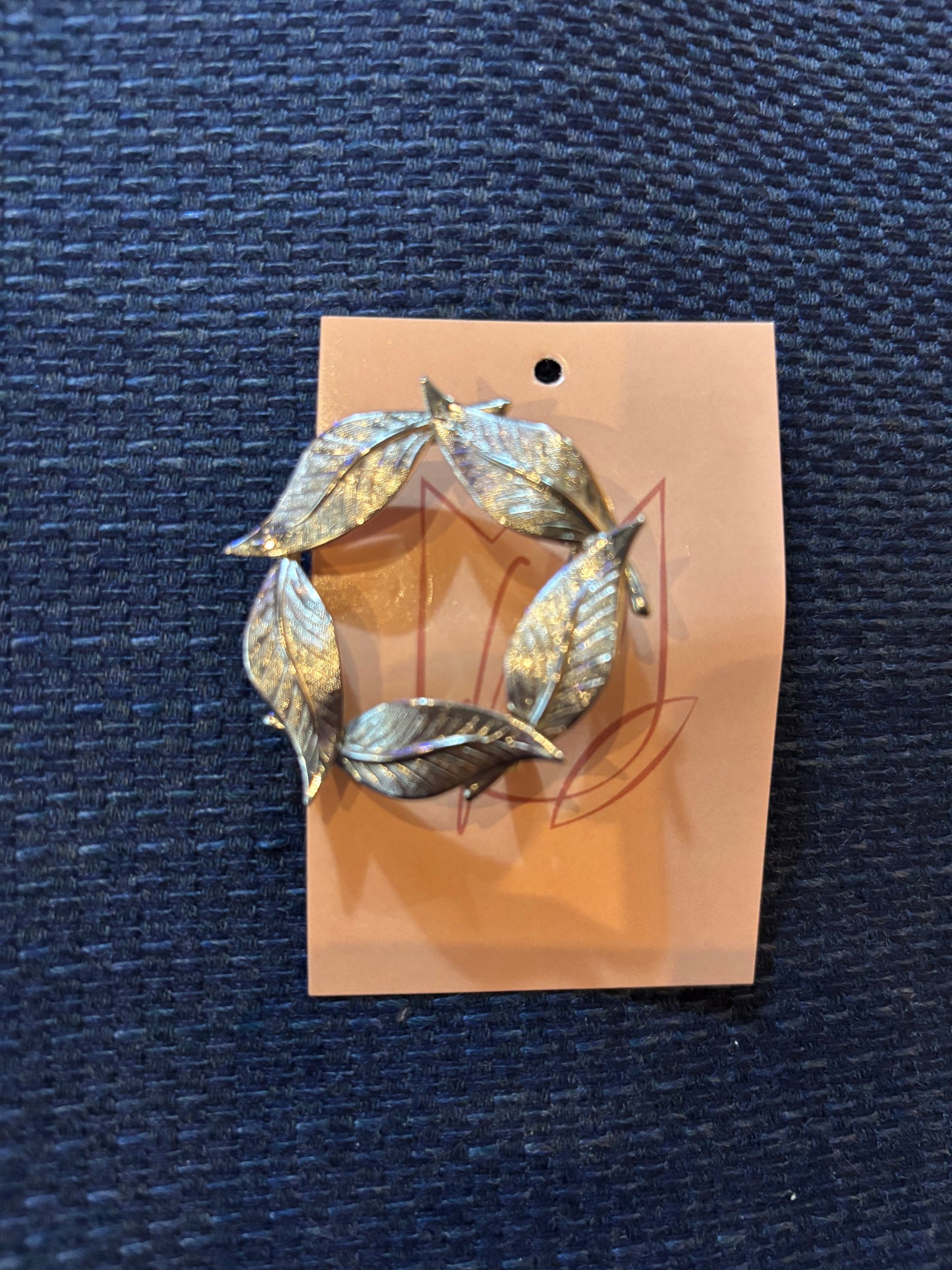 Vintage 5 sLeaf Brooch 1980s