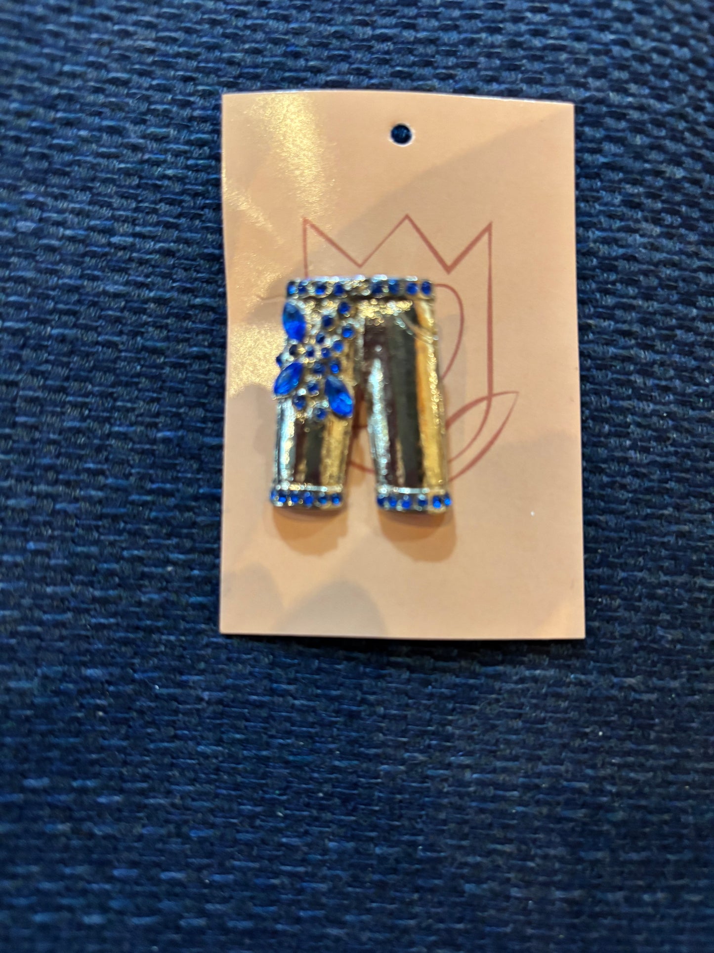 Blue Jeans Brooch 80s