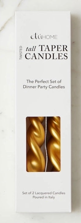 Twisted Tall Tapers Gold