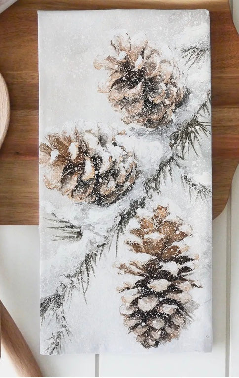 Winter Pinecone Towel