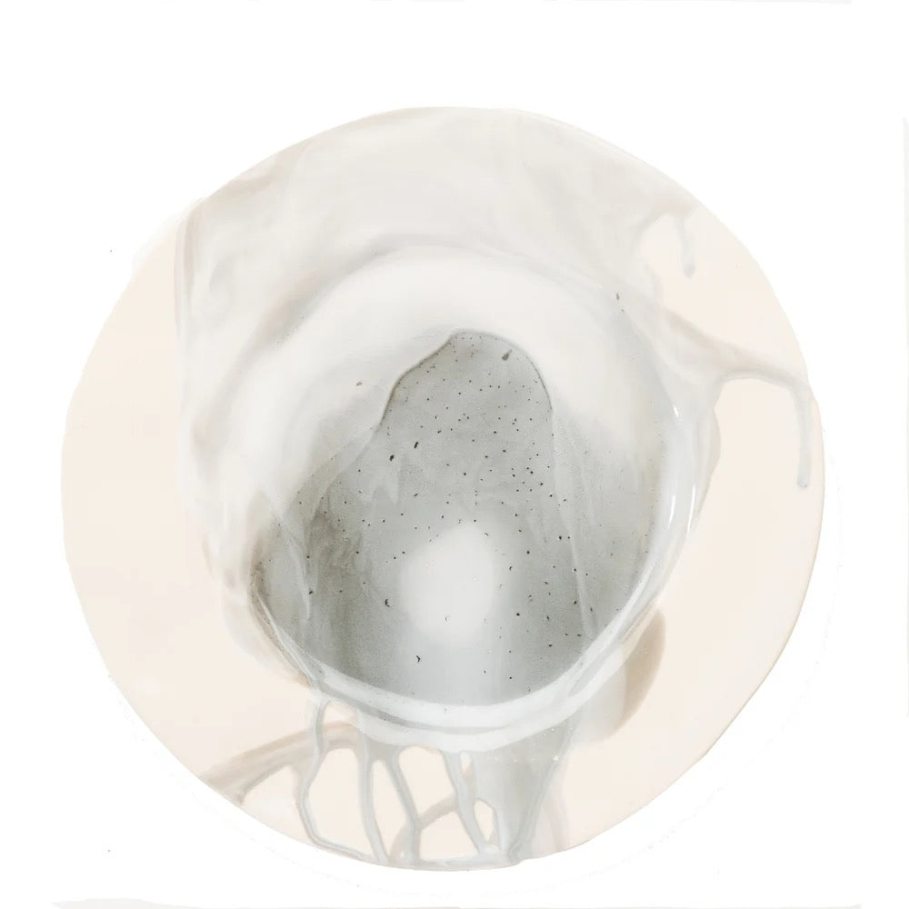 Splash Ceramic Dinner Plate Gray/White