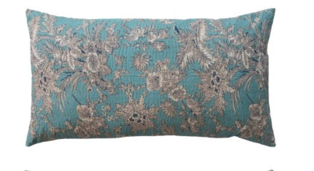 3 Pc Set Cotton Voile Printed Bed Cover w/ Shams