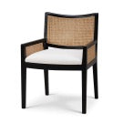 Sinclair Dining Chair w/Rattan Black