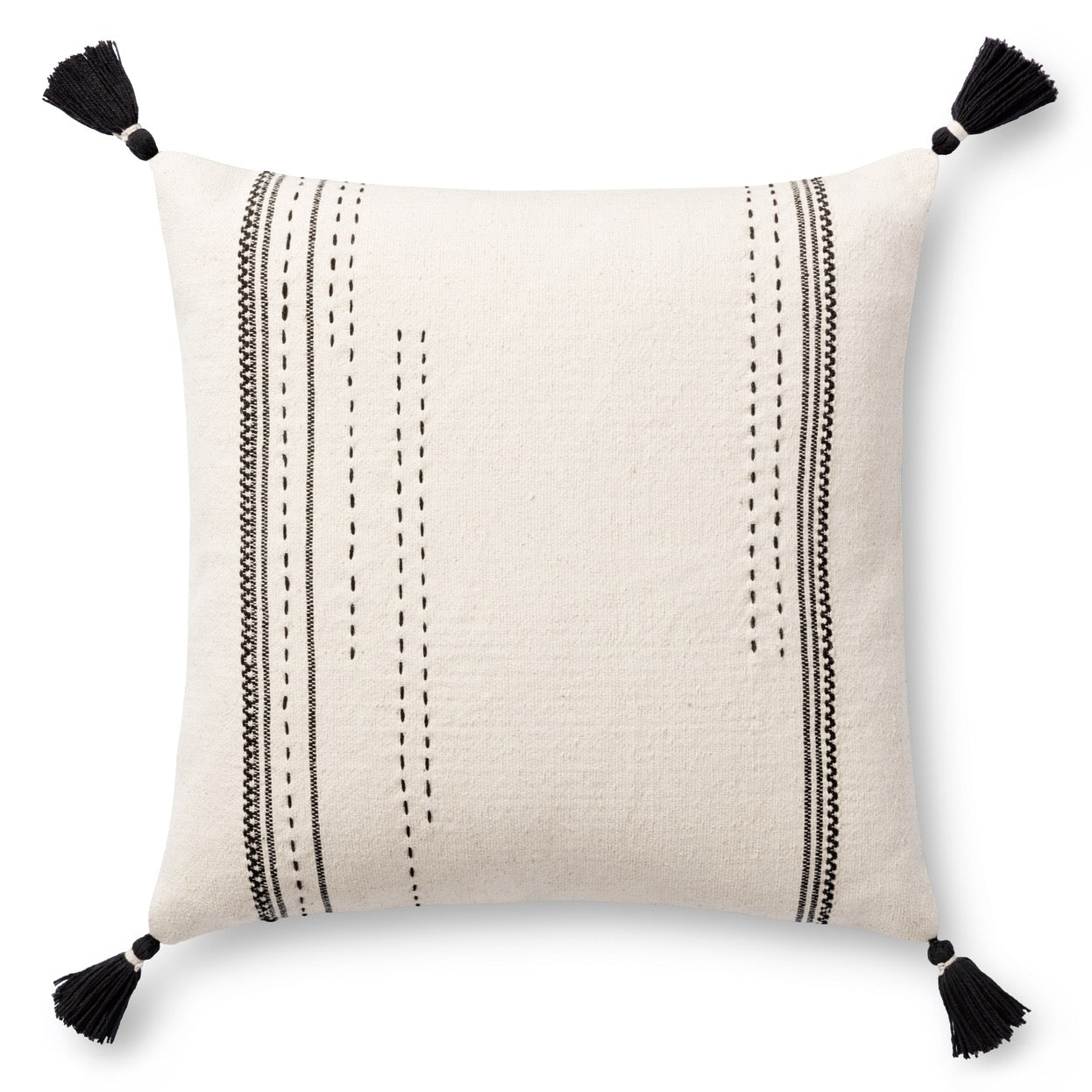 Natural/Black Pillow 18x18