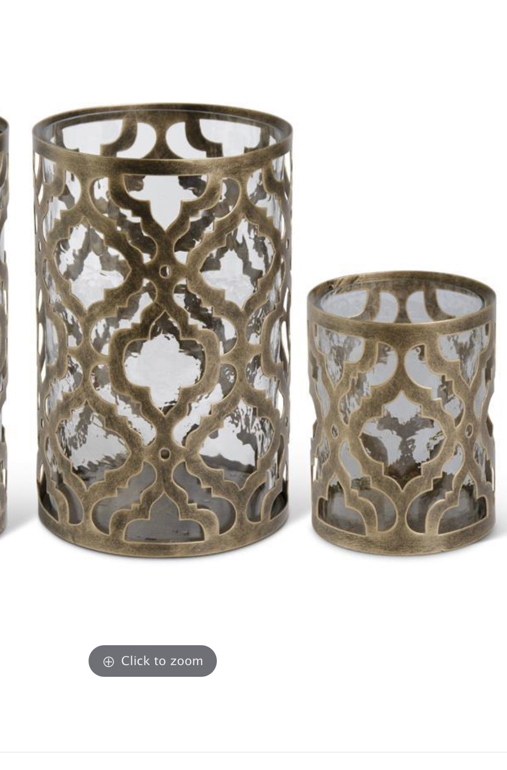 Med Gold Moroccan Candle Holder