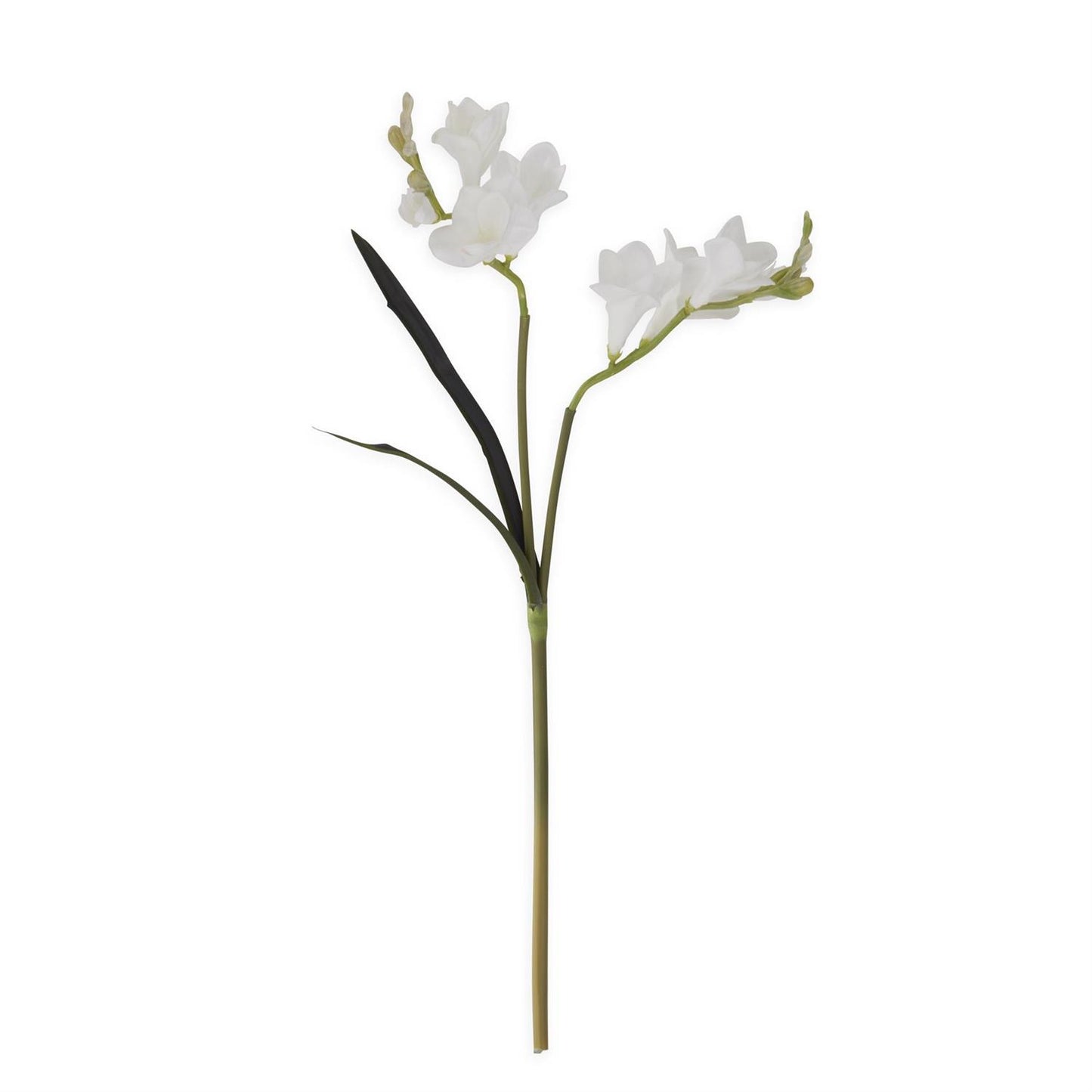 White Real Touch Freesia Stem 21"