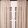 Natural Linen Sheer Curtain Panels 52"W x 108"L