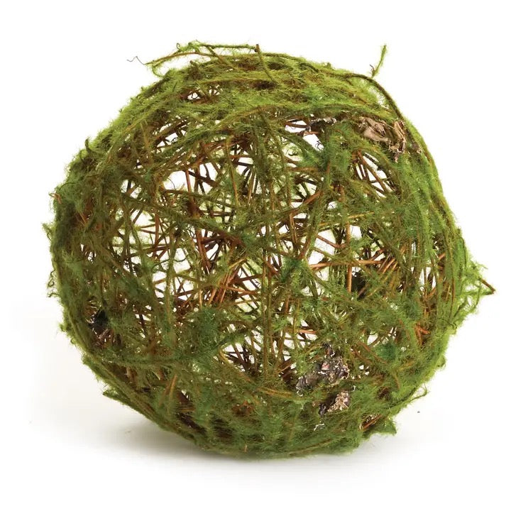 Mossy Wrapped Twig Orb 8"