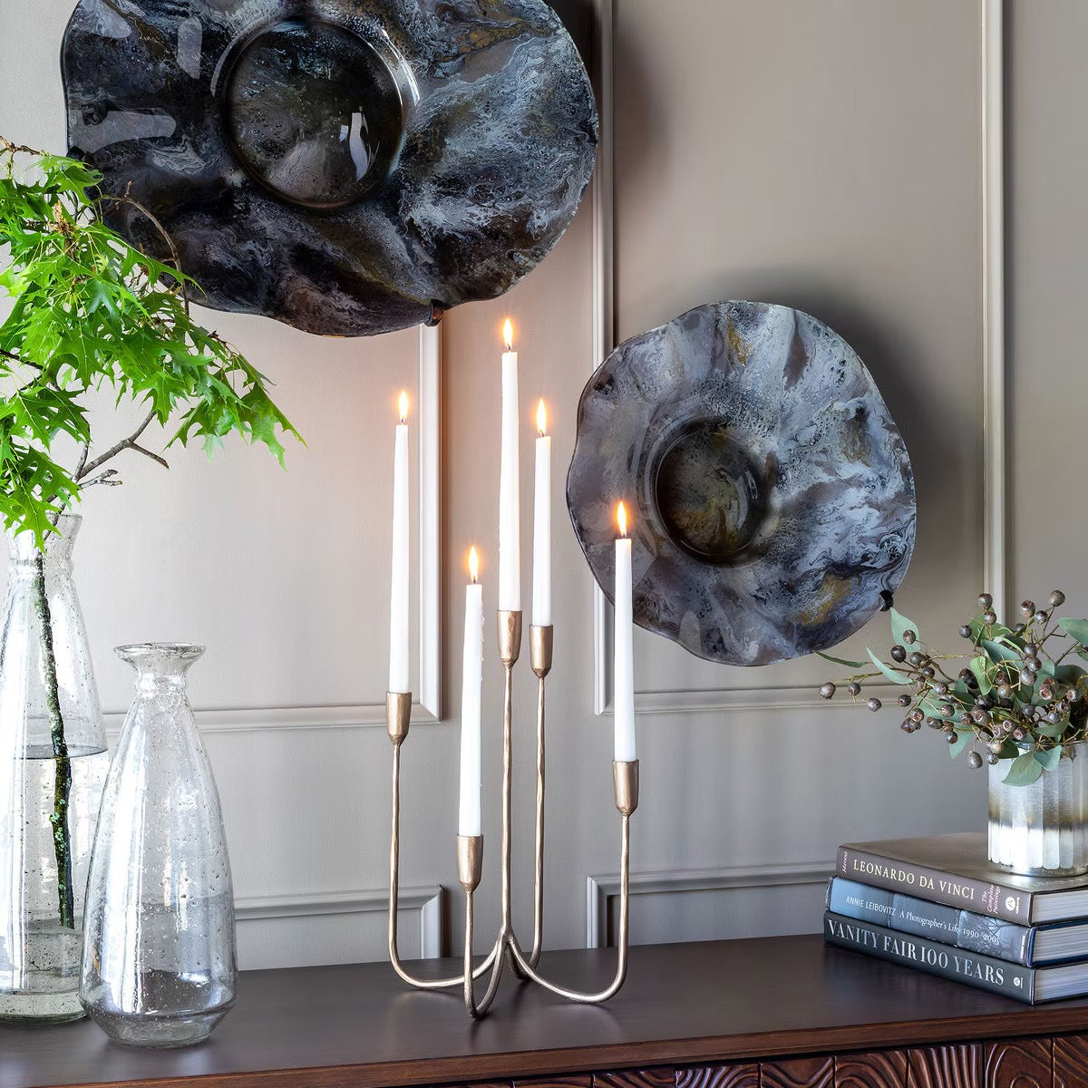 Forged Iron Candelabra-Short