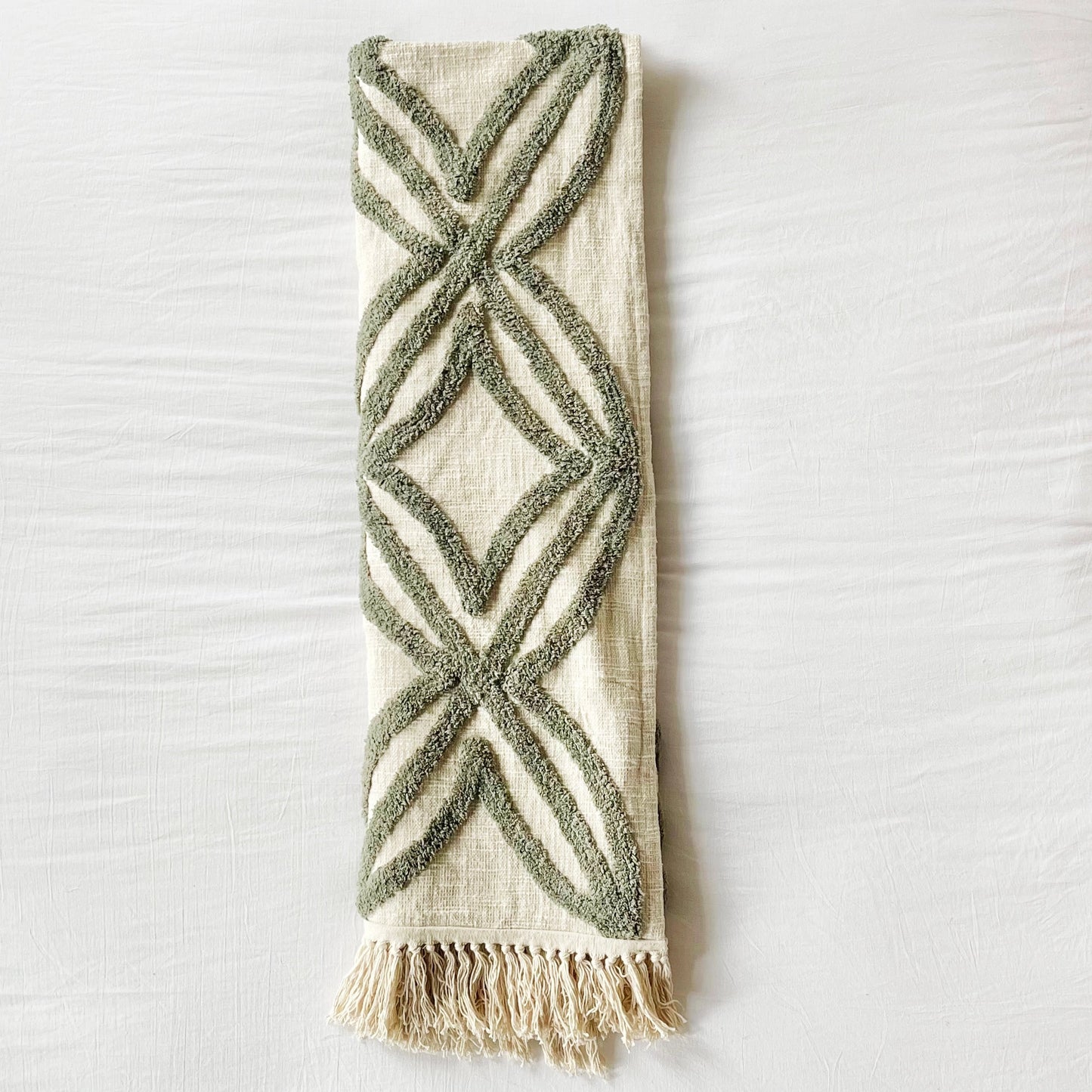 Artemisia Diamond Tufted Cotton Throw