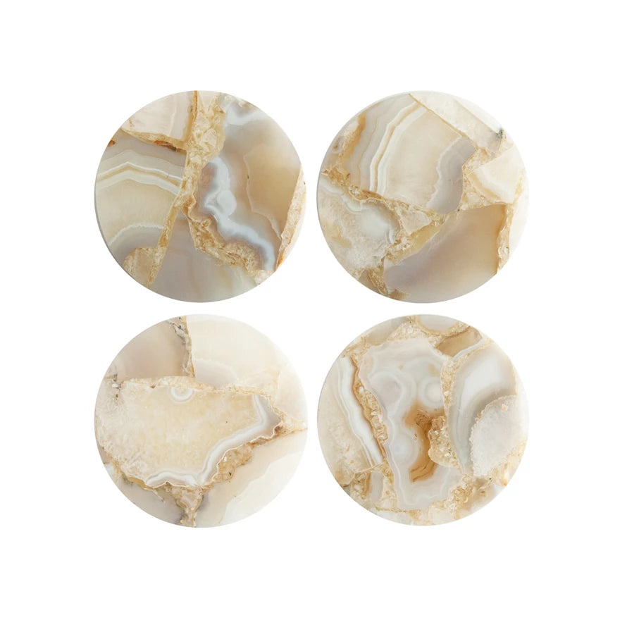 Agate Coasters S/4