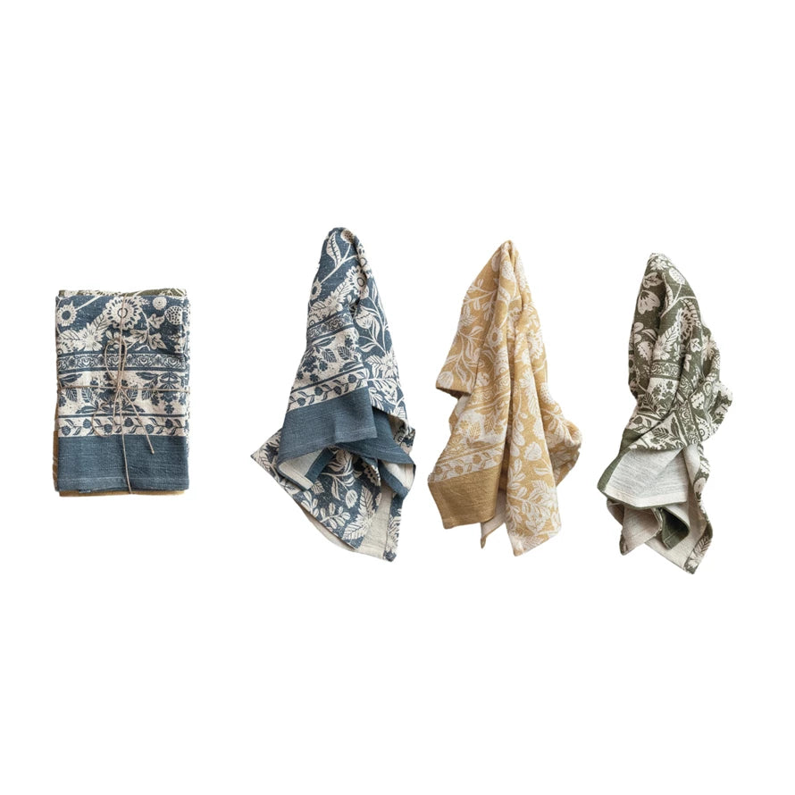 Cotton Printed Tea Towels Floral