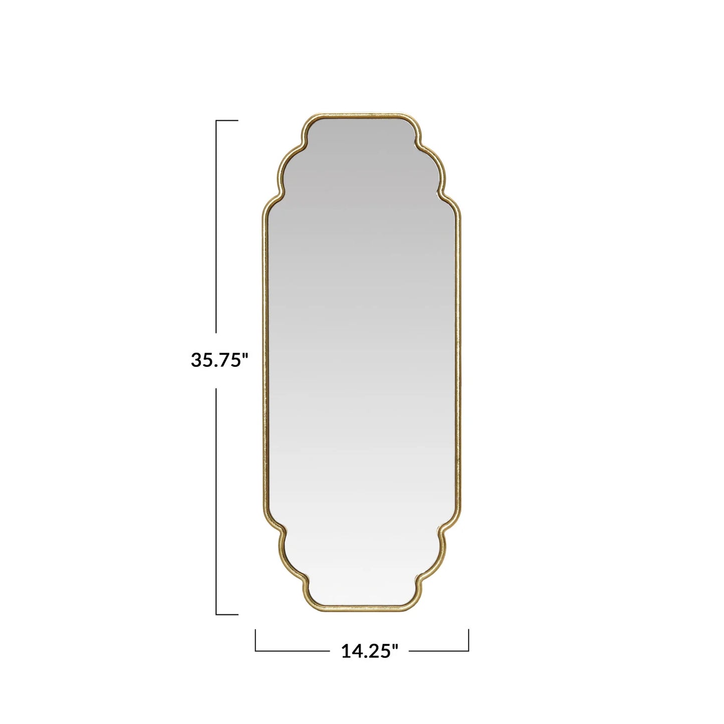 Metal Framed Scalloped Wall Mirror