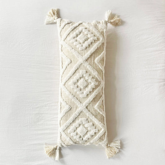 Alabaster  Diamond Tufted  Cotton Pillow
