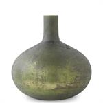 Olive Green Matte Ceramic Bottle Vase