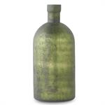 Olive Green Matte Ceramic Bottle Vase