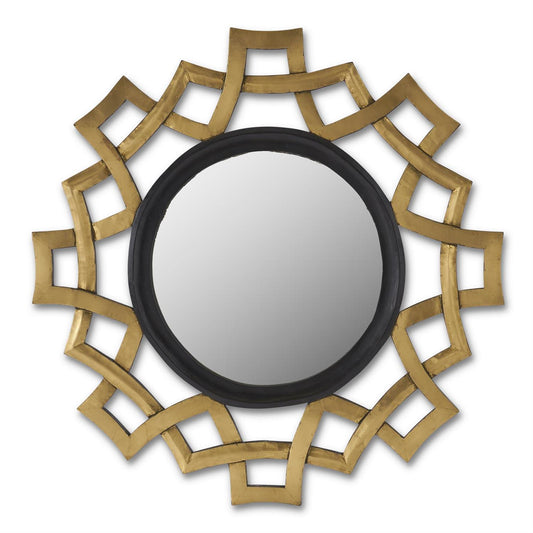Modern Wood Framed Octagon Mirror