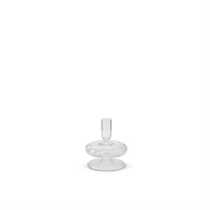 Handmade Clear Glass Taper Candleholder