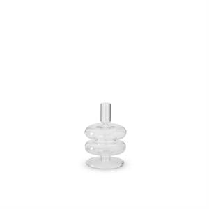 Handmade Clear Glass Taper Candleholder