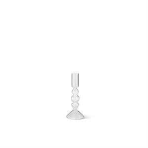 Handmade Clear Glass Taper Candleholder