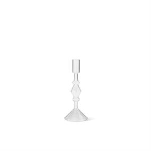 Handmade Clear Glass Taper Candleholder