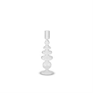 Handmade Clear Glass Taper Candleholder