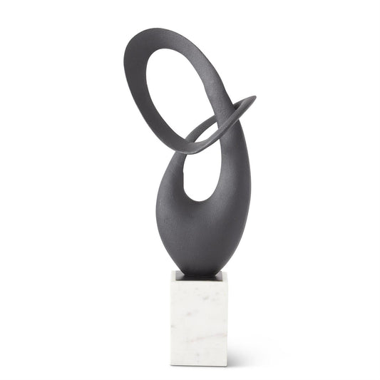 Textured Matte Black Sculpture
