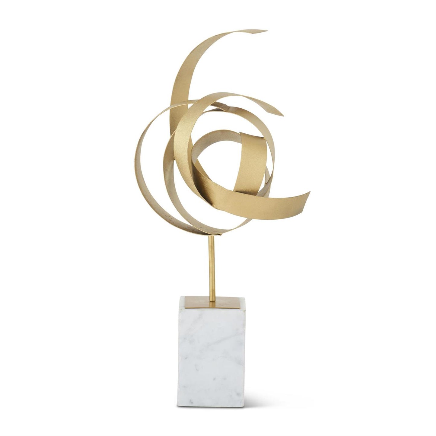 Gold Metal Sculpture on Marble Base