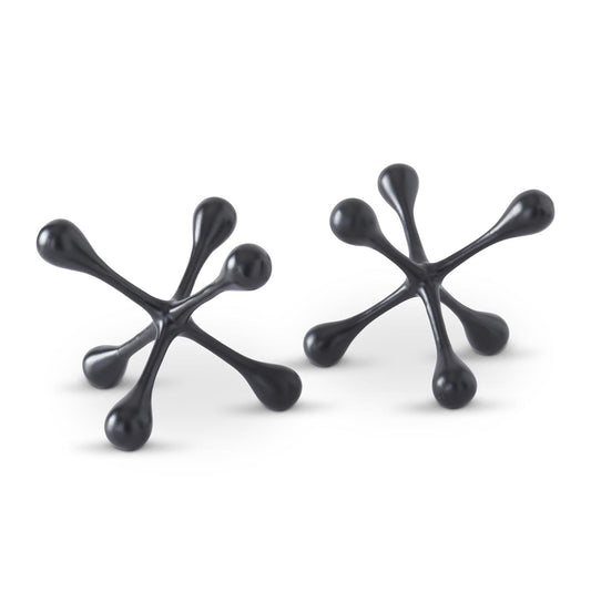 S/2 Black Metal Jacks