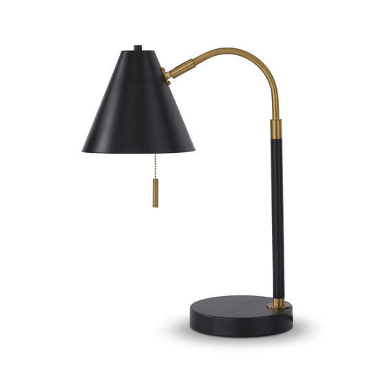 Black & Gold  17.75 ' Swivel Desk Lamp