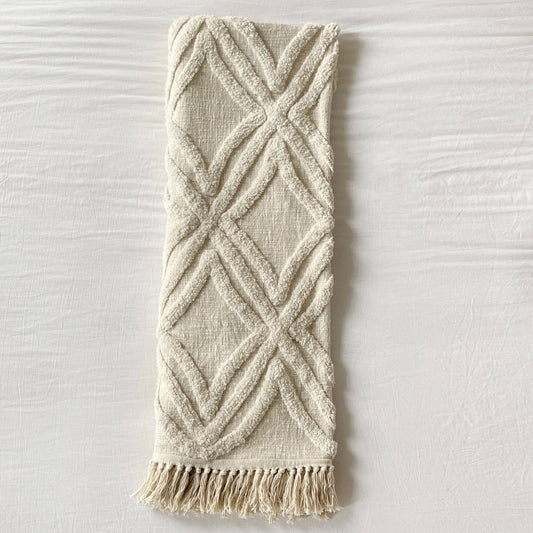 Cashmere Diamond Tufted Throw