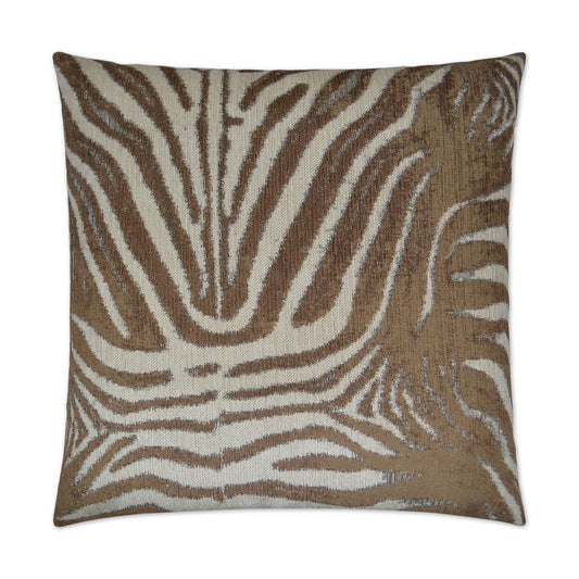 Zebrana Square Tan Pillow 24x24