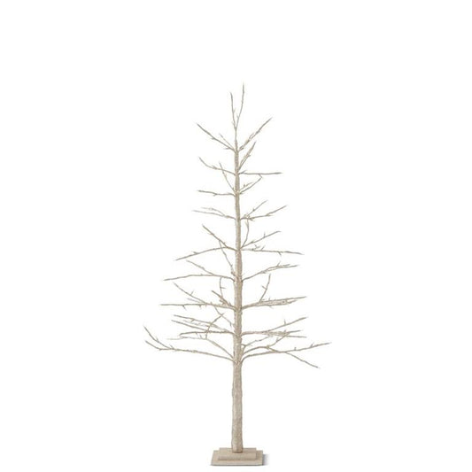 Gold Glitter Electric LED Christmas Tree 5'