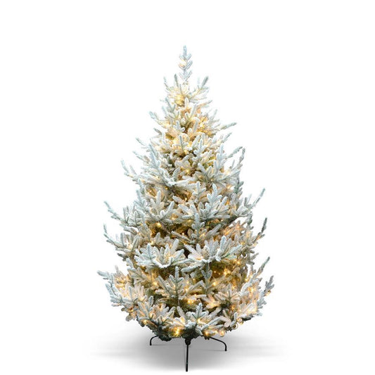 7.5' Pre-Lit Led Flocked Tree