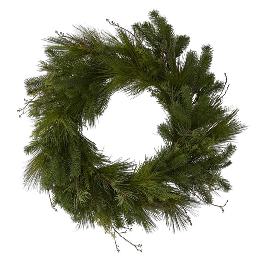 Mixed Pine & Twig Wreath