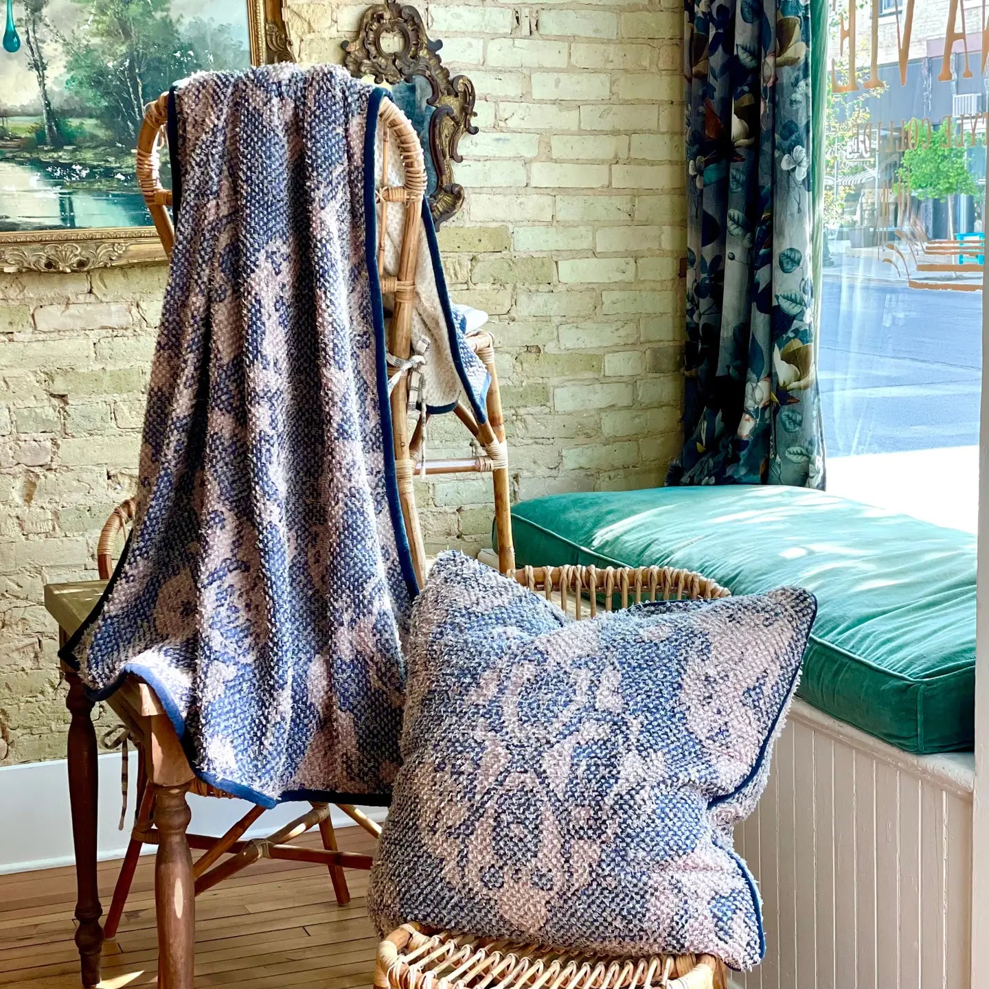 Handwoven Velvet Edge Throw
