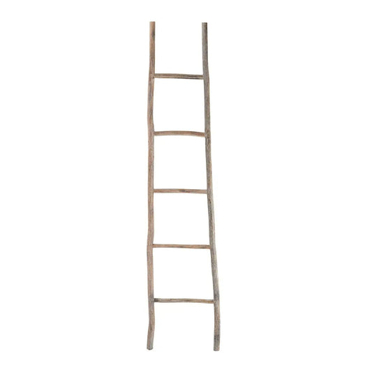 Lydia White Washed Wood Blanket Ladder