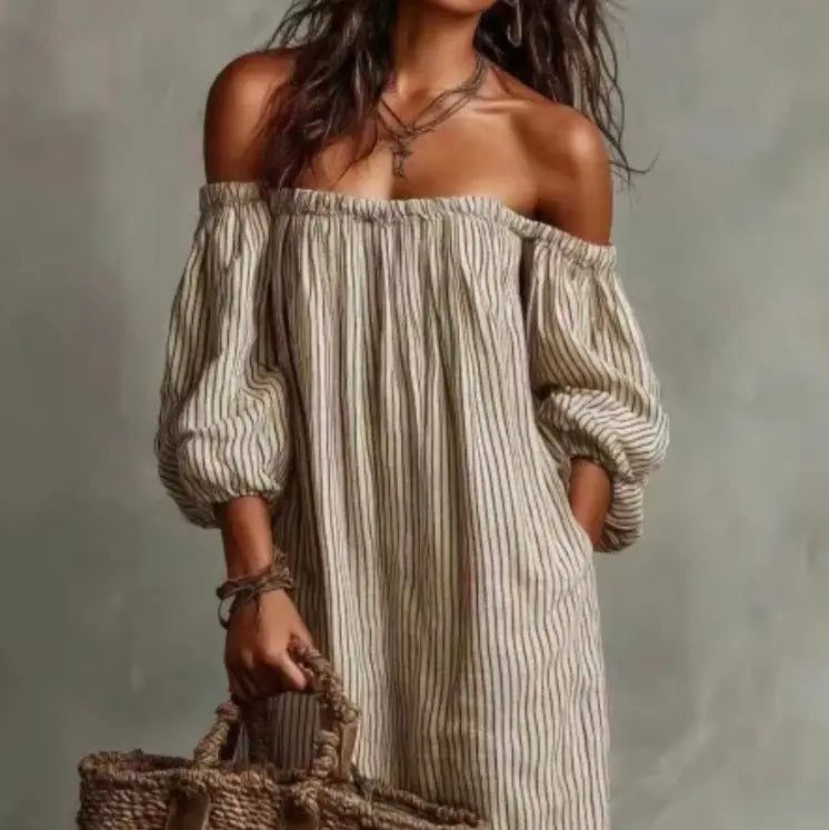 Boho Off-Shoulder Dress