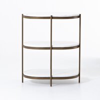 Felix Oval Nightstand Marble/Brass