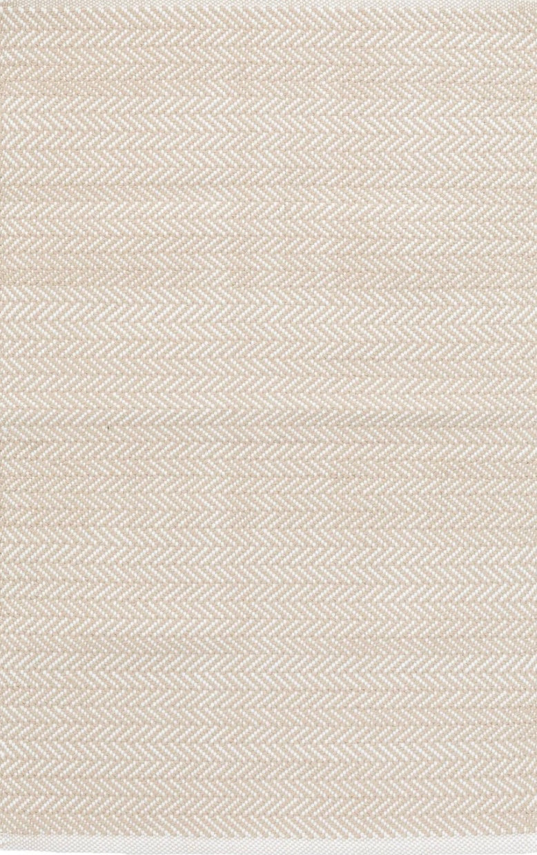 Herringbone Linen/White 3x5