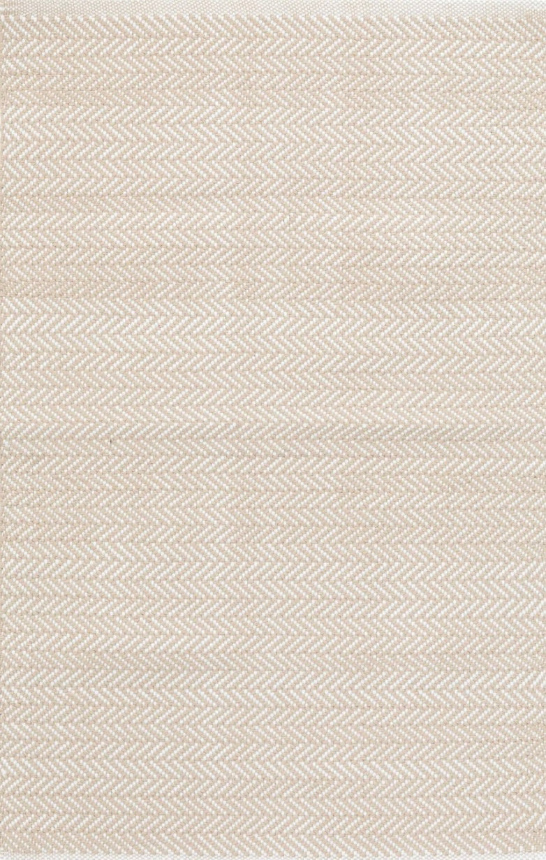 Herringbone Linen/White 5x8