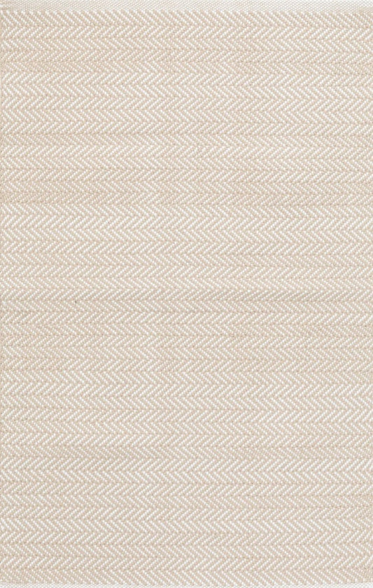 Herringbone Linen/White 5x8