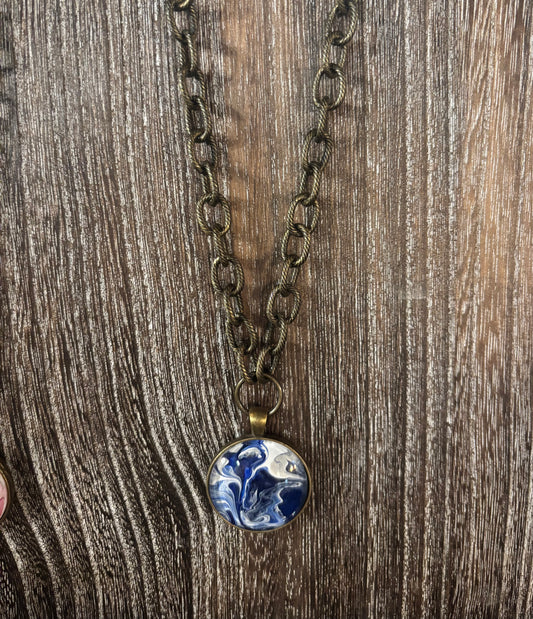 Hand Painted Pendant Necklace